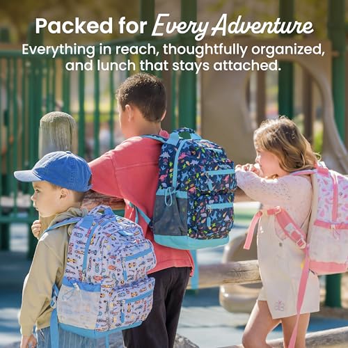 Image of Bentgo Kids Backpack - Lightweight 14 inch Backpack in Fun Prints for School, Travel, & Daycare, Ideal for Ages 4+, Roomy Interior, Durable & Water-Resistant Fabric, & Loop for Lunch Bag (Puppy Love)