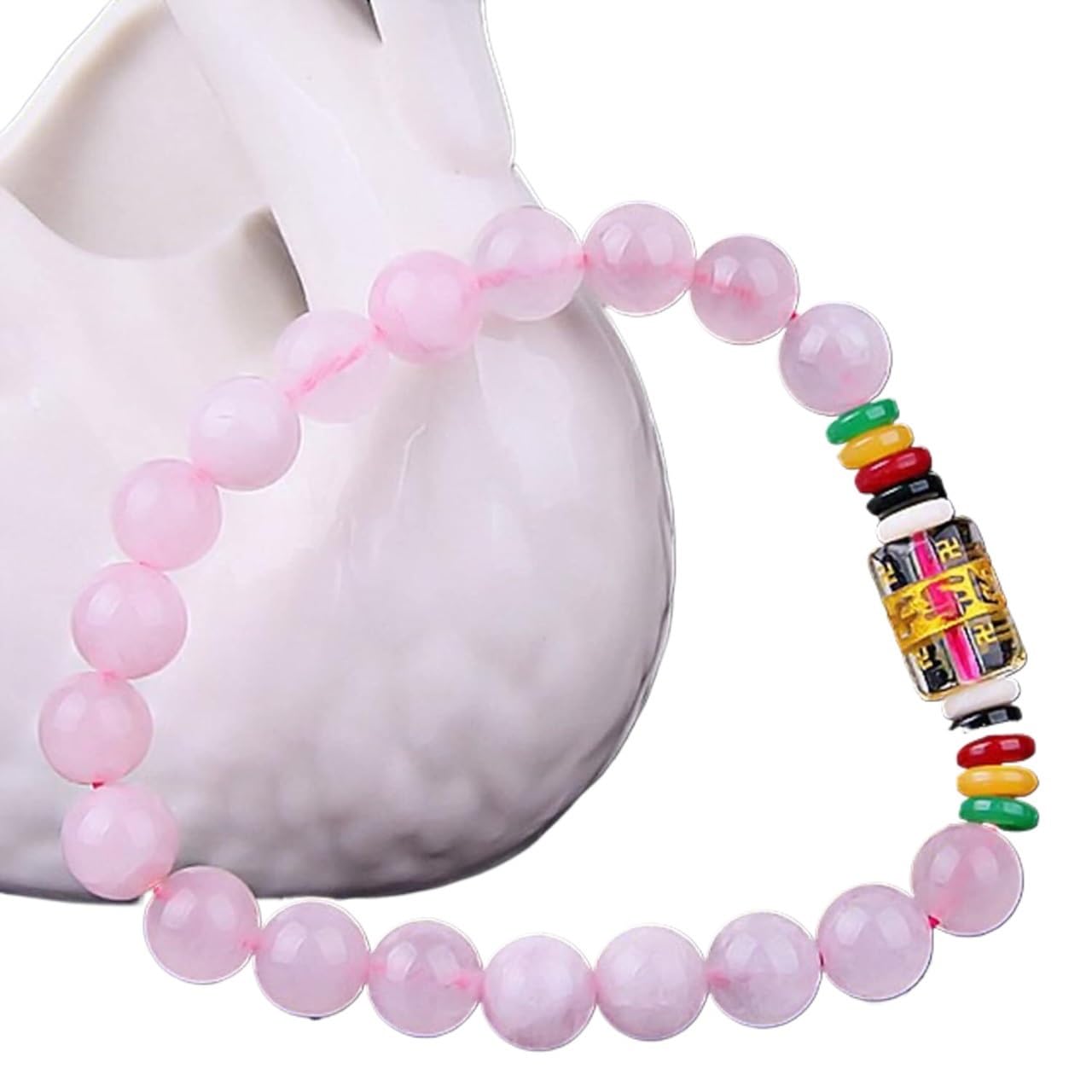 Bracciale con diamanti Braccialetto della ricchezza, braccialetto con ciondolo mantra, amuleto portafortuna, regolabile, anti-spiriti maligni, donna, rosso