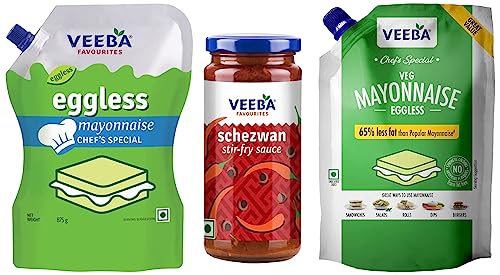 Image of Veeba SCHEZWAN STIR-Fry Sauce (250G) Veeba Eggless Mayonnaise Chef's Special, 875 g