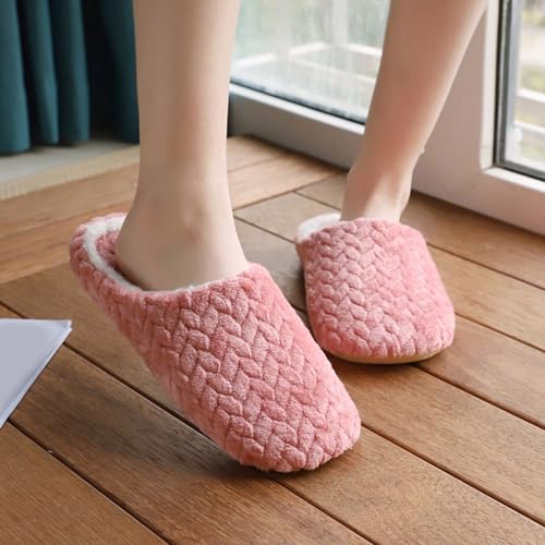 Women's Men's Slippers Cozy Fuzzy House Shoes Winter Warm Memory Foam Slipper for Indoor Comfortable Wear Faux Fur Cute Fluffy Clogs for Family Couple Adult3
