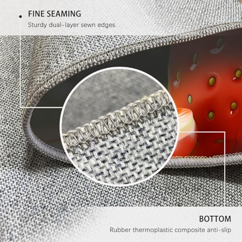 Tapis fraise antidérapant et lavable en machine de dimensions 90x150cm