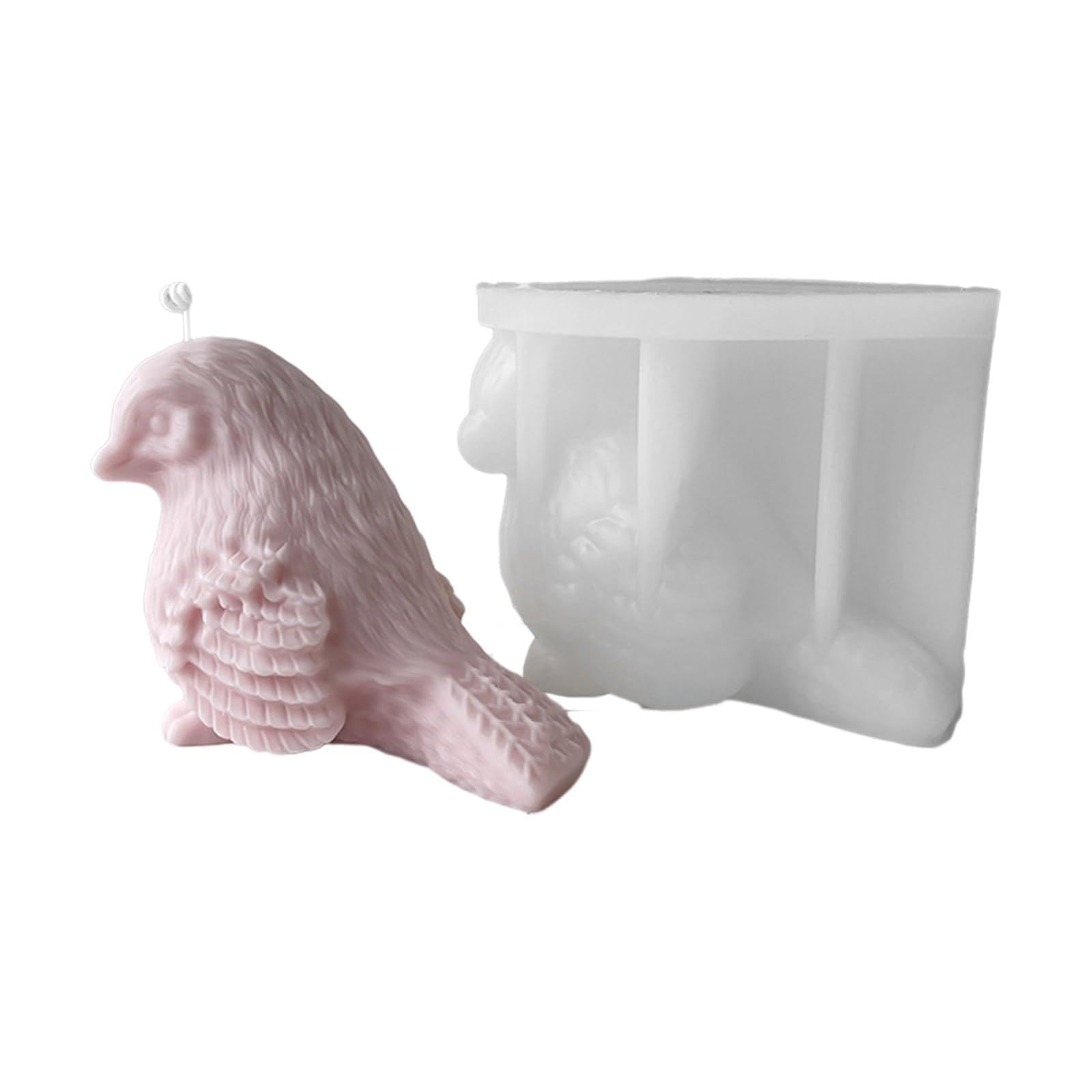 Molde epoxi para decoración de pájaros de Navidad, hecho a mano, velas de cera y jabón, moldes para decoraciones para hacer silicona