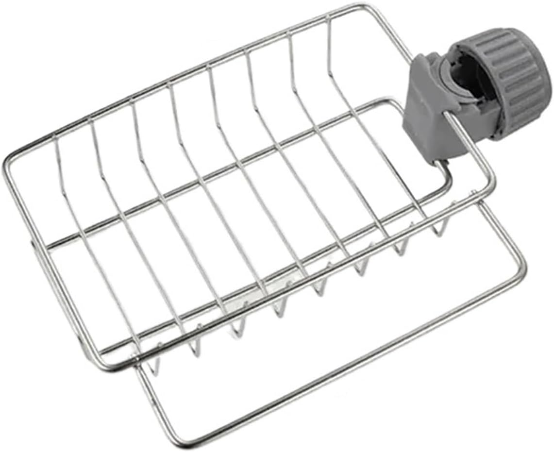 Kitchen Stainless Steel Sink Drain Rack Sponge Storage Faucet Holder Soap Drainer Towel Rack Shelf Organizer Kitchen Accessories(Faucet Extension B)