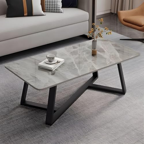 Table basse rectangulaire moderne ardoise salon table d'appoint de canapé - 7