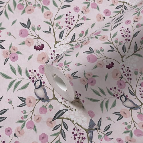 A.S. Création Lilly & Luis Non-Woven Wallpaper with Little Flowers in Multicolour, Pink, Purple - Image 4