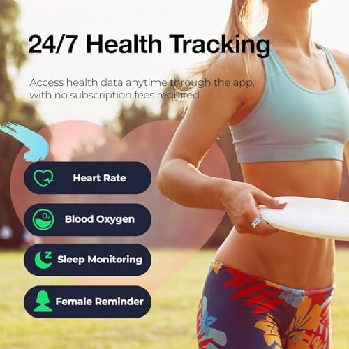 Bild 3 - Smart Ring für Herren Damen - LED-Anzeige Tiktok Scroll Ring Kein App-Abonnement Schlaftracker Herzfrequenz SpO2 Messer Kalorie Distanz-Tracking Remote-Auslöse, Kompatibel mit iOS/Android
