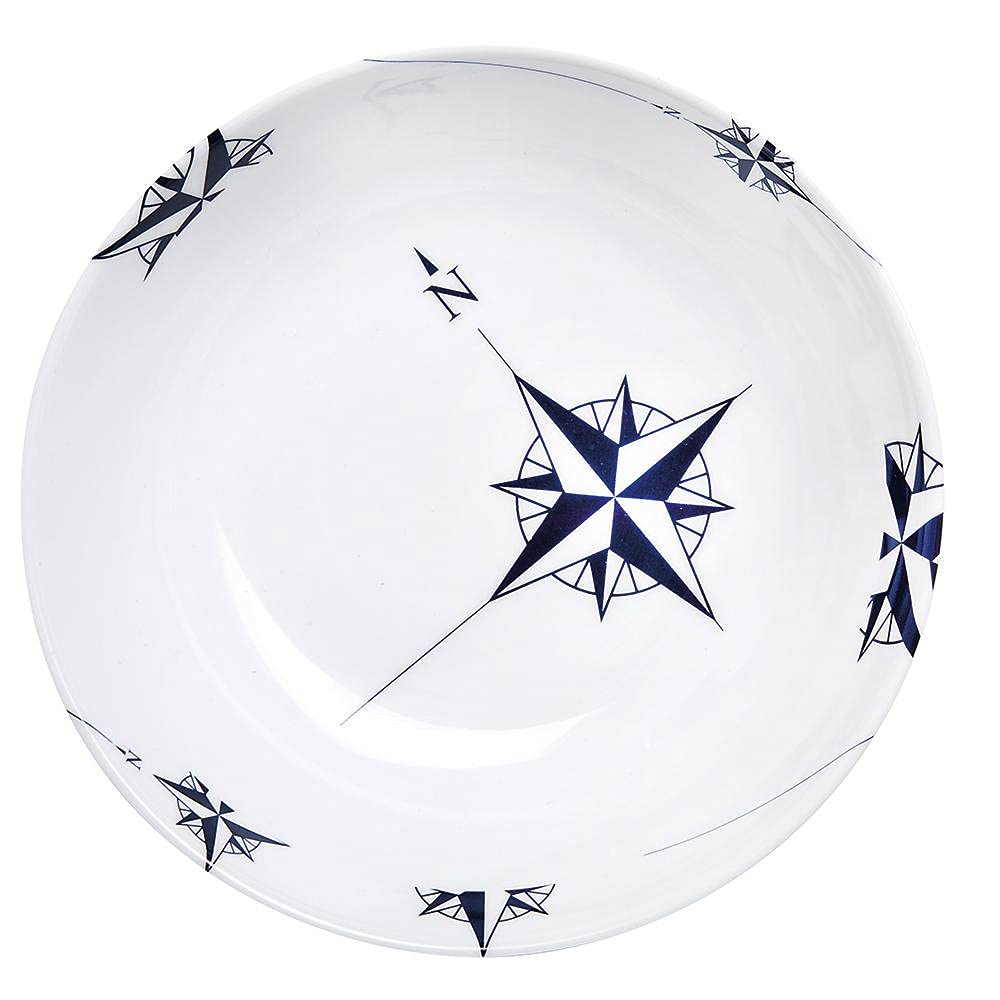 Marine Business northwind Bol à Soupe/céréales en mélamine, Blanc et Bleu, 15 x 15 x 4.3 cm, 6 unités