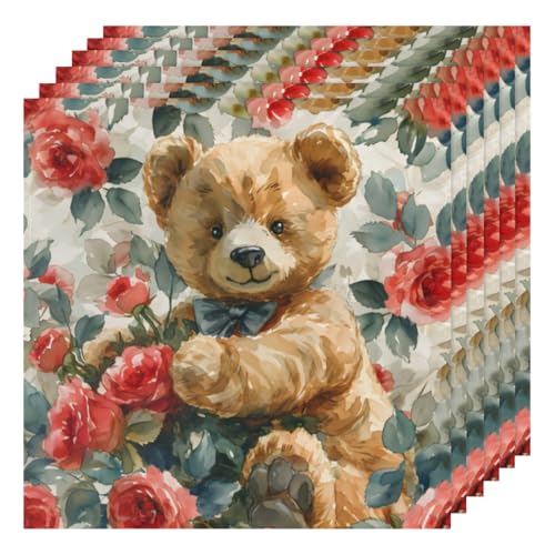 Servilletas de Tela con Estampado Animal Set x6 50.5x50.5 cm miniatura 1