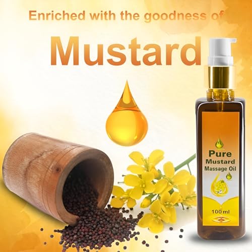 Image of MeeTo Cold Pressed Organic Mustard Oil, Natural Chemical-Free 100% Pure Extra Virgin Kachi Ghani Brown Mustard Oil, Skin & Body Massage, Moisturizing Relaxing Body Massage oil, For All Skins, 100ml