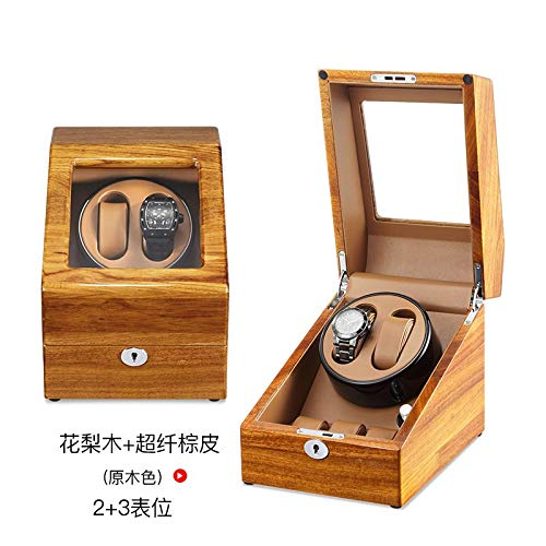 Preisvergleich Produktbild LMEPQZ Schütteltisch Mechanische Uhr Aus Massivholz Automatische Wickelbox Drehscheibe Uhrenbox Wickelakkord Tisch Haushalt Einzeltisch Palisander + Mikrofaser Braune Haut - Holzfarbe [2 + 3 Tisch]