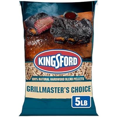 Kingsford 100% Natural Hardwood Blend Pellets, Grillmasters Choice, Hickory, Cherry and Oak, 5 Pounds, Pack May Vary
