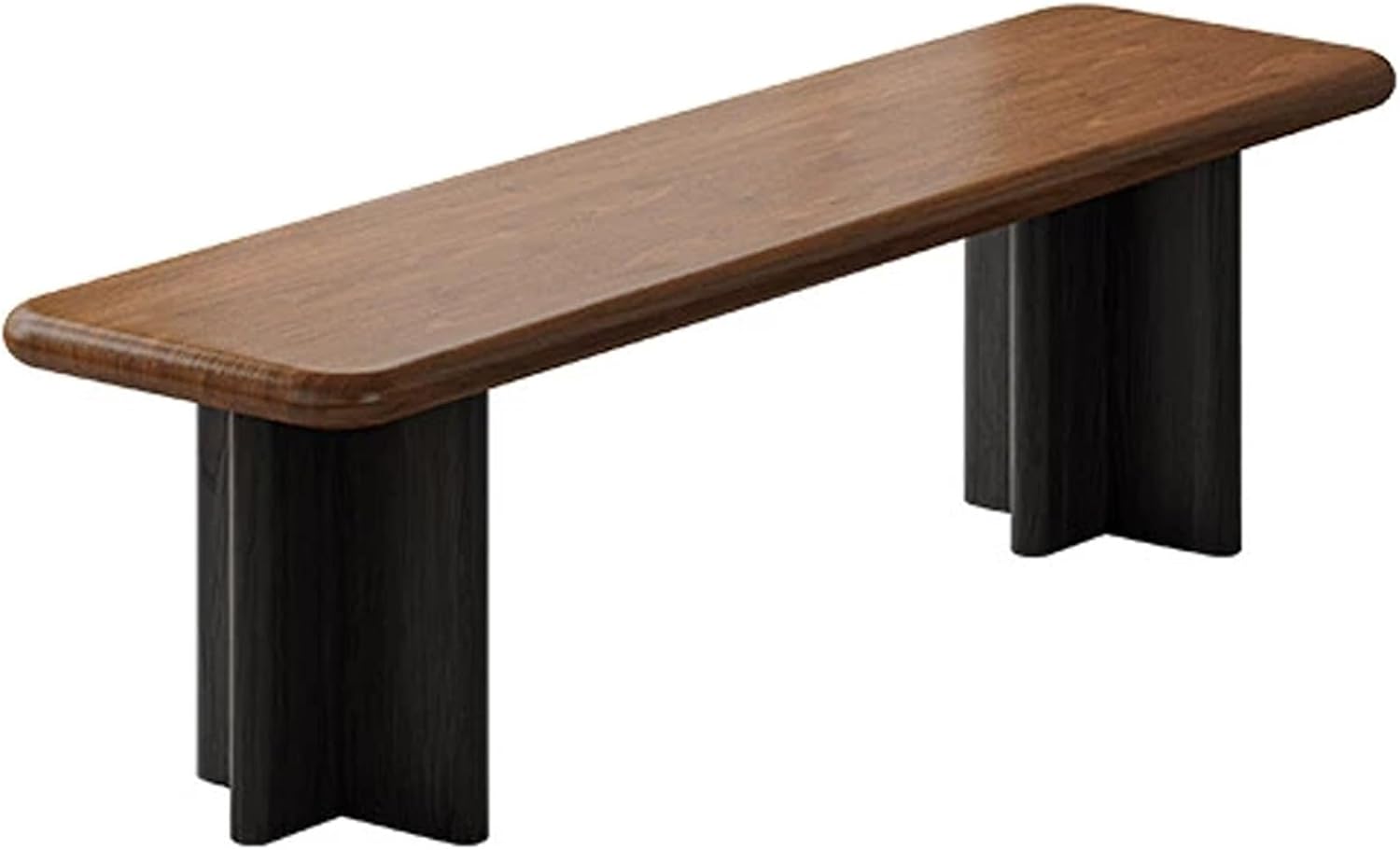 Dining Bench, Wood Bench, Kitchen Bench with Rounded Corner, Farmhouse Wood Bench, Table Benches, Dining Room Bench for Entryway, Bedroom, Living Room(100cm/39.3in)
