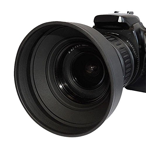 58mm Tulip Flower Lens Hood + 58mm Soft Rubber Lens Hood para lentes Canon EF-S y otros + Paño de microfibra miniatura 3