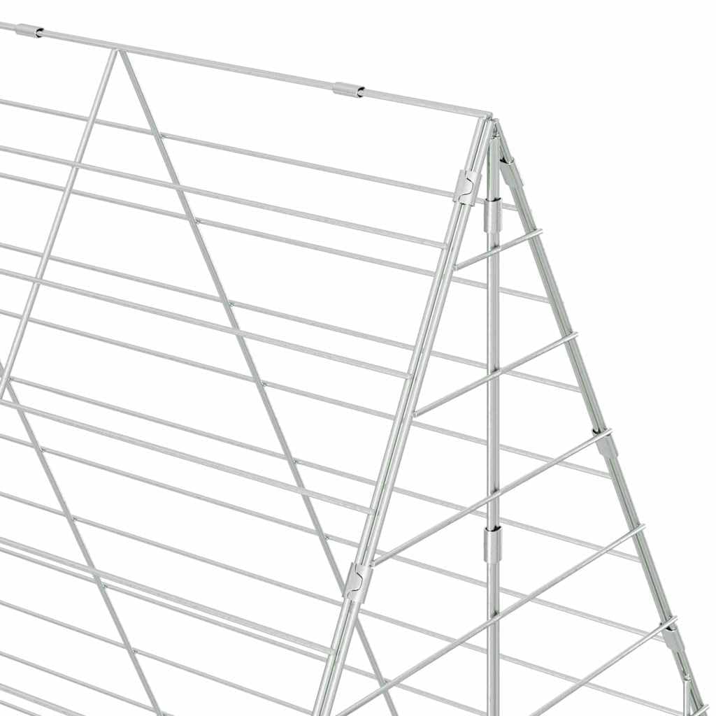 Jaula para conejos de acero galvanizado, 200 x 100 x 210 cm, para conejos, casa para conejos, cobayas, jaula para hámsters, exteriores, jardín y balcón con protección