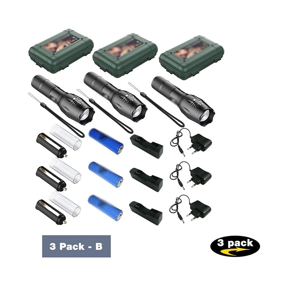 String Lights 1/2/3-Pack Ultra Bright LED Latarka T6/L2 Wodoodporna latarka Zoomable Latarka 5 trybów przełączania Wodoodporna latarka Oświetlenie festiwalowe (kolor: 6)