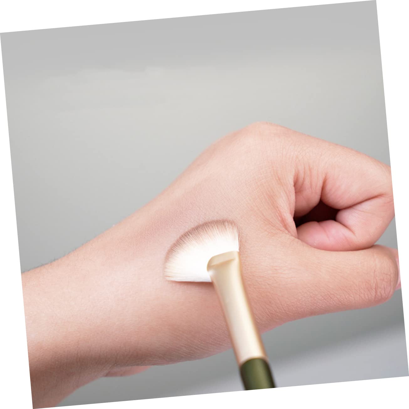 minkissy Angled Nose Contour Brush Set 4pcs Makeup Brush for Foundation Blush Eye Shadow Nose Highlight No Shedding