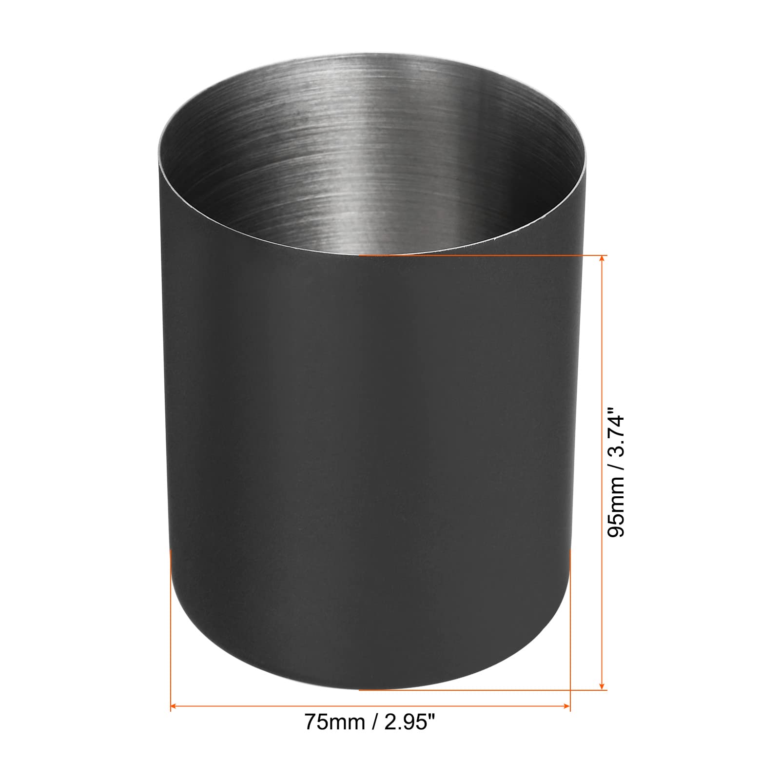 PATIKIL Pencil Holder, Pen Holder for Desk Stainless Steel Pencil Holders Cup Organizer Makeup Brush Holder for Desk Accessories Black - Image 2