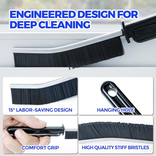 Image of Holikme 6 Pack Cleaning Brush Scrub Brush Kitchen Brush for Floor,Black