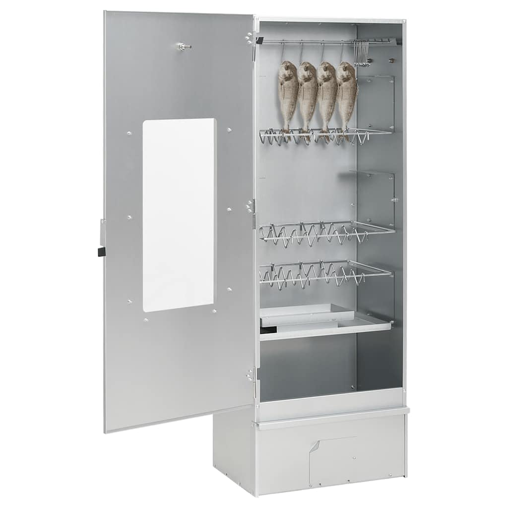 Ahumador para horno de barbacoa con virutas de madera, 44,5 x 29 x 110 cm, gabinete de ahumado para fumar, carne, pescado, queso