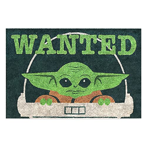 Tasarımlı Dekoratif Kapı önü Paspas, Dış Mekan/Ev İçi/Banyo/Mutfak/Yatak Odası/Giriş Paspasları (Baby Yoda, 45X70)