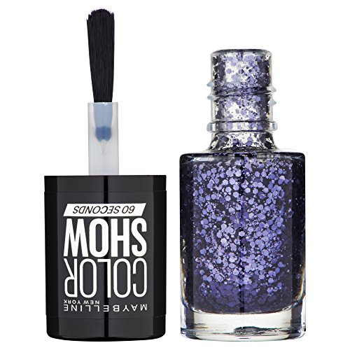 Maybelline New York Make-Up Nailpolish Color Show Nagellack Black Magic/Ultra glänzender Farblack in tiefem Schwarz mit blauen… – Ansicht 2