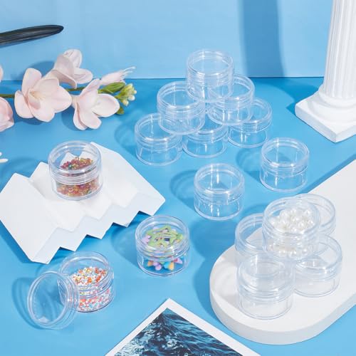 Image of BENECREAT 27 Pack Mixed Size Rectangle Mini Clear Plastic Bead Storage Containers Box Case with lid for Items,Pills,Herbs,Tiny Bead,Jewerlry Findings, and Other Small Items