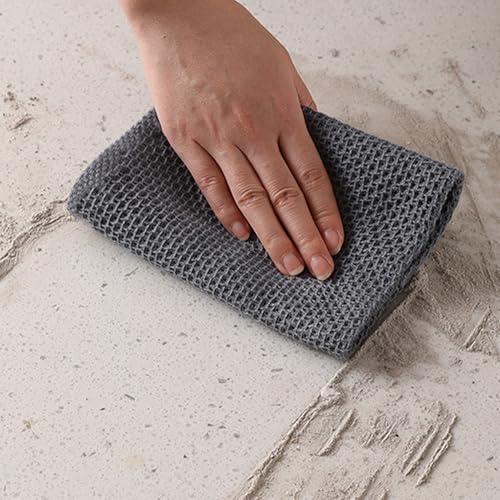 CDRPD - Juego de 4 paños de cocina, toallas suaves y absorbentes, 100% algodón, (35 x 35 cm), color gris oscuro - imagen 6