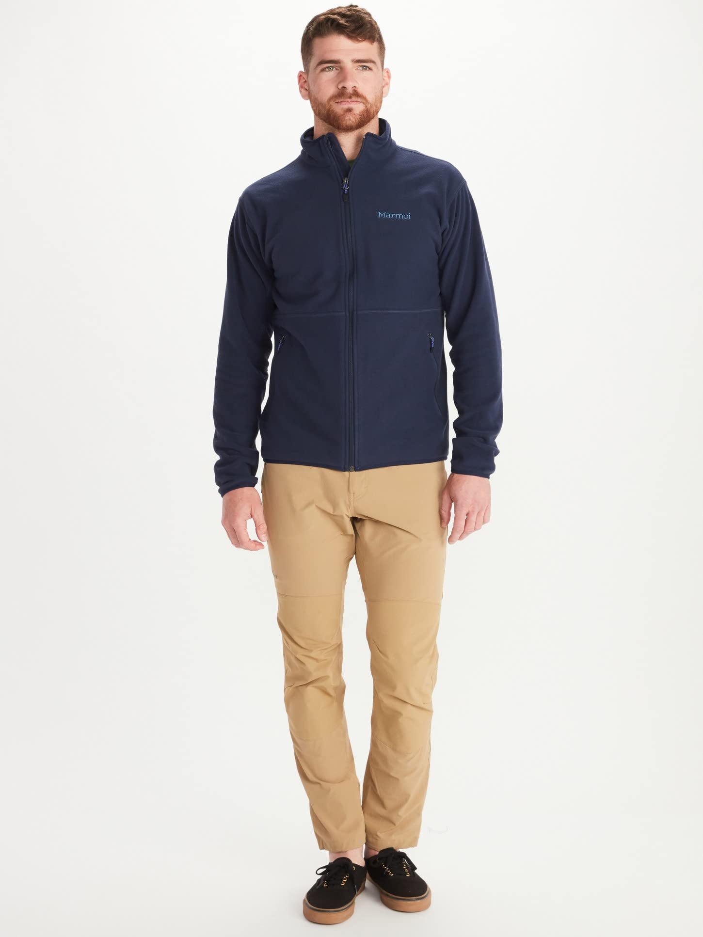 Marmot Meżczyzni Rocklin Jacket, Ciepła kurtka polarowa, kurtka turystyczna z zamkiem błyskawicznym na całej długości, oddychająca i wiatroodporna bluza, Arctic Navy, XL