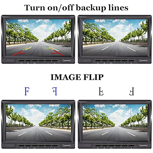 Backup Camera Kit 7 Inch LCD Monitor HD Reverse Camera System for RV,Trailer,Truck,Camper Waterproof IR Night Vision LeeKooLuu G2 - Thumbnail 5