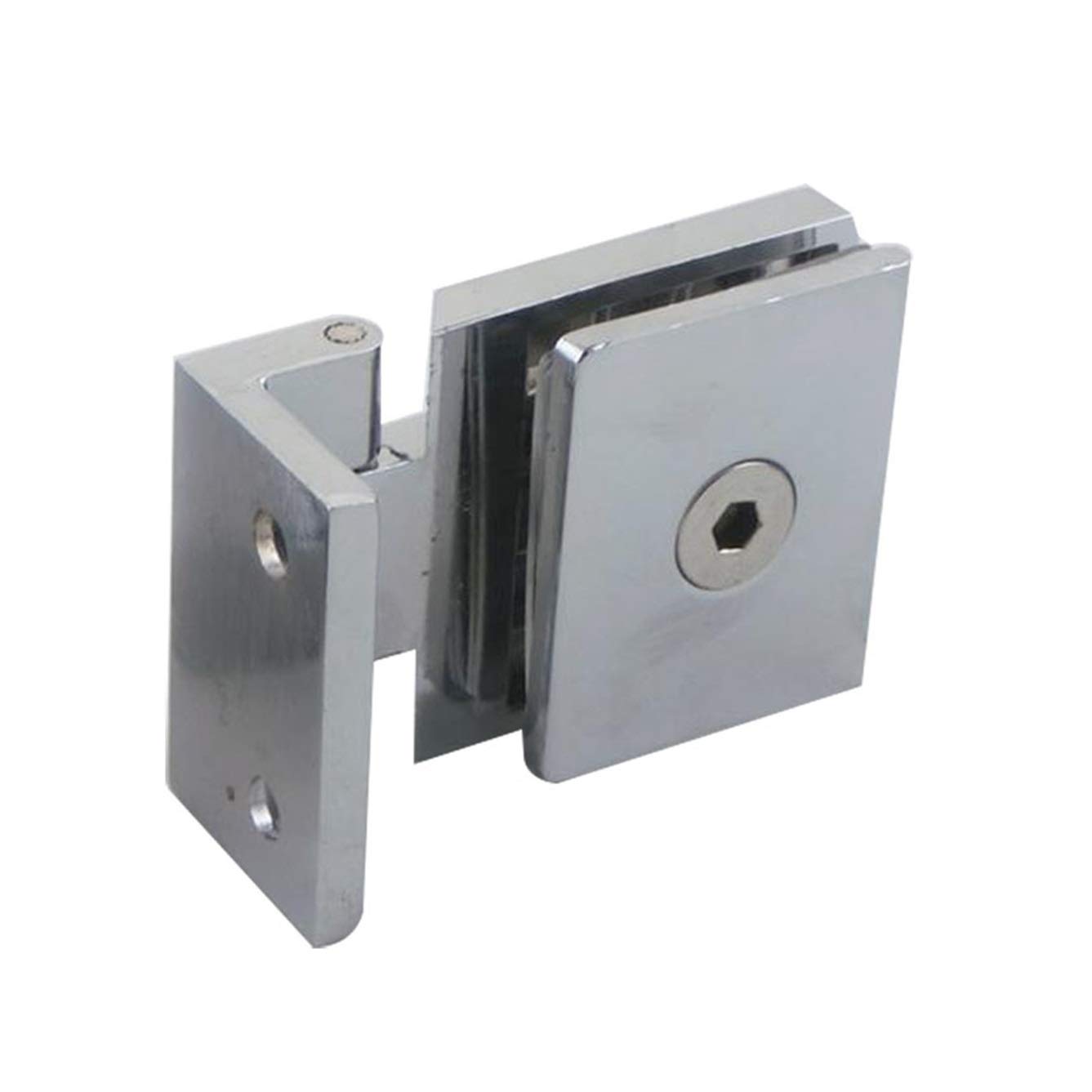 DIY Cupboard Cabinet Wall to Glass Door Hinges,Pivot Clamp Fit 5-8mm Thickness Shower Glass Hinge Clip