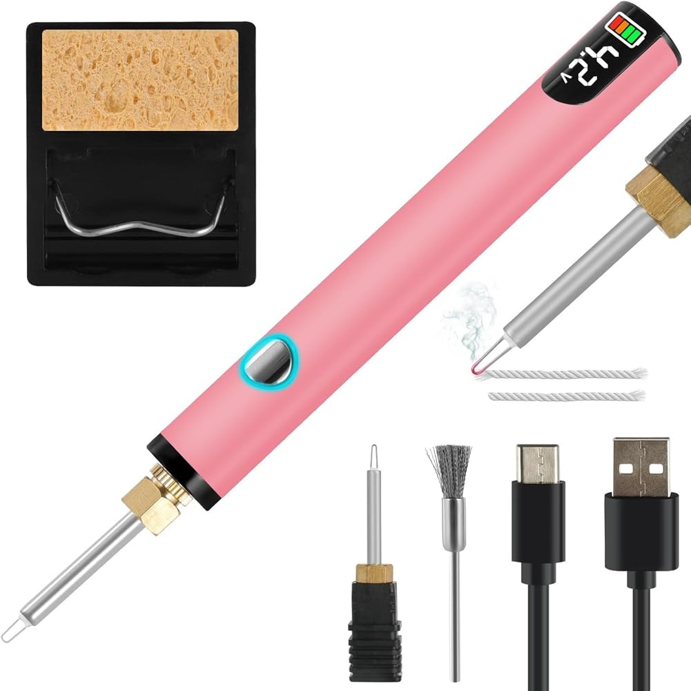 Lnfxkvva Rechargeable Thread Burner Kit for Jewelry Making,Digital Thread Zapper Tool,Leather Craft,Sewing,Weaving & Stringing C