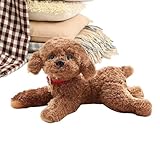 Adéquation à plusieurs environnements : conçu pour compléter divers environnements, le chien en peluche pour s'épanouit dans des environnements tels que des appartements, des dortoirs, des espaces de vie, des chambres à coucher, des espaces d'étude, des salles de jeux, des véhicules, des ménages et des espaces de travail, garantissant une ambiance confortable et un environnement joyeux.