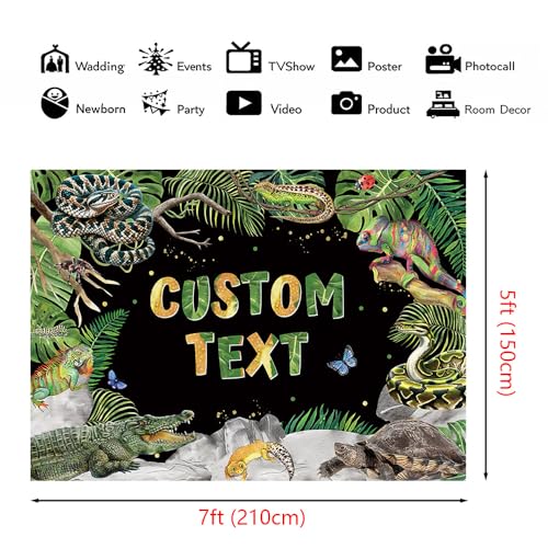 Fondo fotográfico de reptil 7x5ft para fiestas miniatura 2