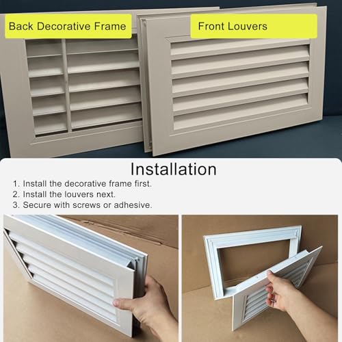 Grille d'aération double face 41x25 pour ventilation de meuble et armoire - 5