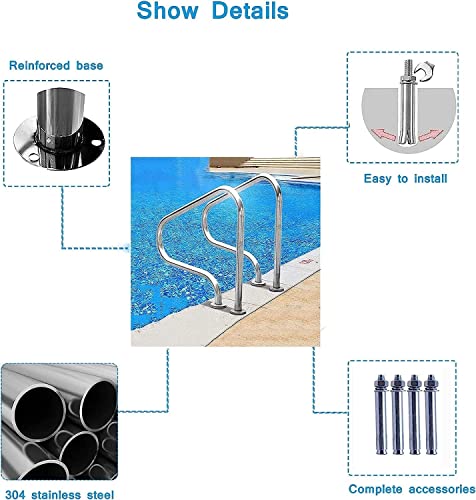 Barandal para piscina de acero inoxidable 304 miniatura 4