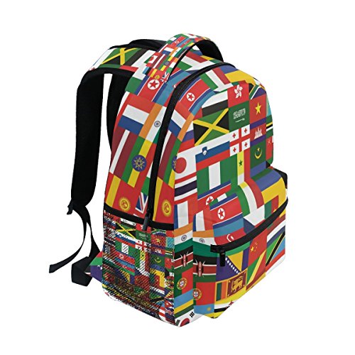 Flag School Backpacks Multi Colorful Student Backpack For1Th 2Th 3Th Grade Boys Girls Kids Bookbag Travel Bag #TOP1