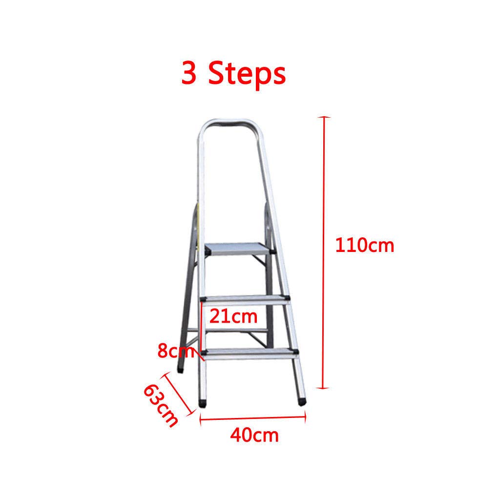 Aluminium Step Ladder 3 Step Folding MultiPurpose Steps Ladder Made from Lightweight