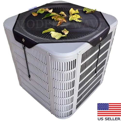 Image of MODERN WAVE Central Air Conditioner Cover for Outside Units 28 x 28 - Top Universal Outdoor AC Cover Defender (Mesh, 28 inch x 28 inch)