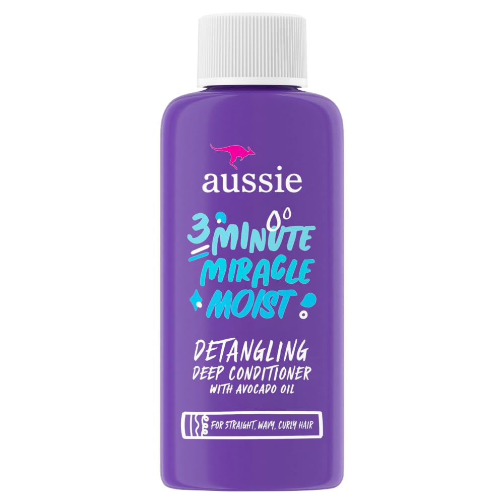 Aussie 3 Minute Miracle Moist Deep Conditioning Treatment, Travel Size 1.7 fl oz