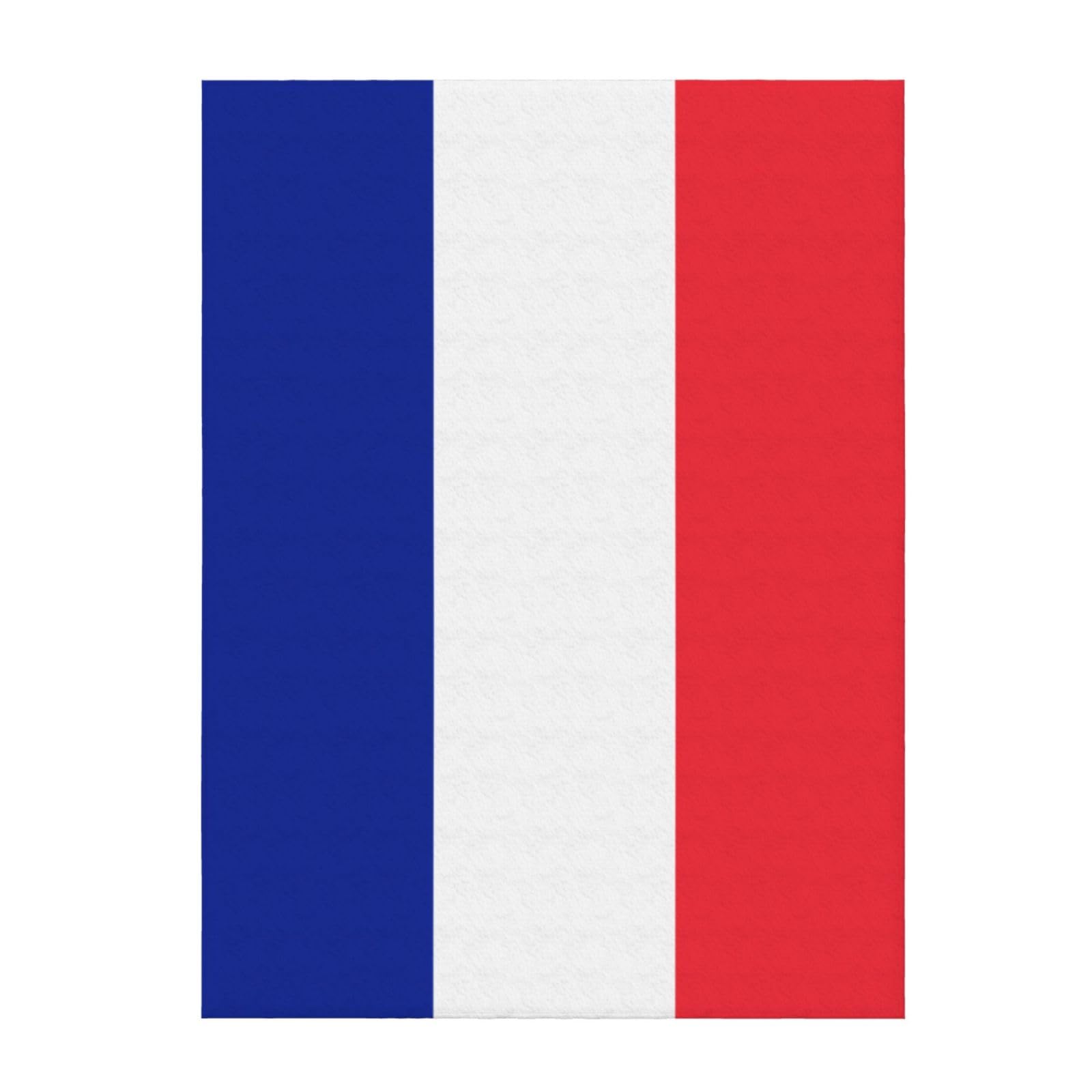 PHAYAH French Flag Throw Blanket 80"X60" Fluffy Large Big Blanket Flannel Blankets for Sofa Couch Bed
