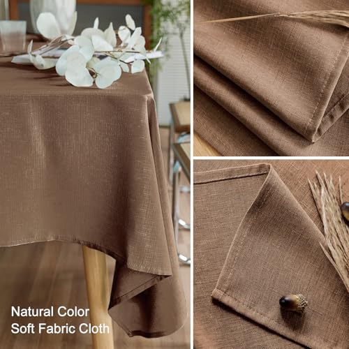 Image of AUSSPVOCT Textured Round Tablecloth 60 Inch for Birthday Party Home Decor