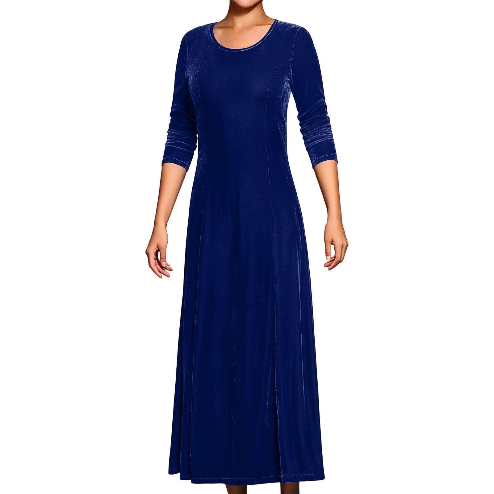 Vestito Donna Natalizio-Vestito Velluto Donna-Elegante Abito Casual in Velluto per Feste E Abbigliamento Autunnale con vestibilità Aderente