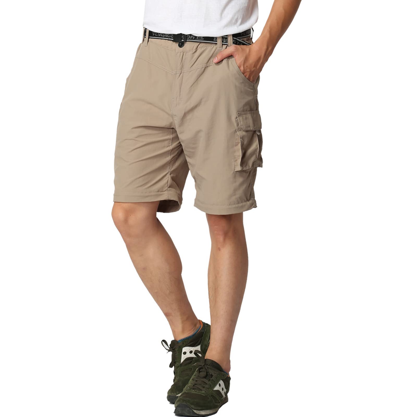 Pantalones de senderismo convertibles para niños, ligeros, de secado rápido, con cremallera, para niños, jóvenes, exteriores, UPF 50+, pantalones cargo casuales