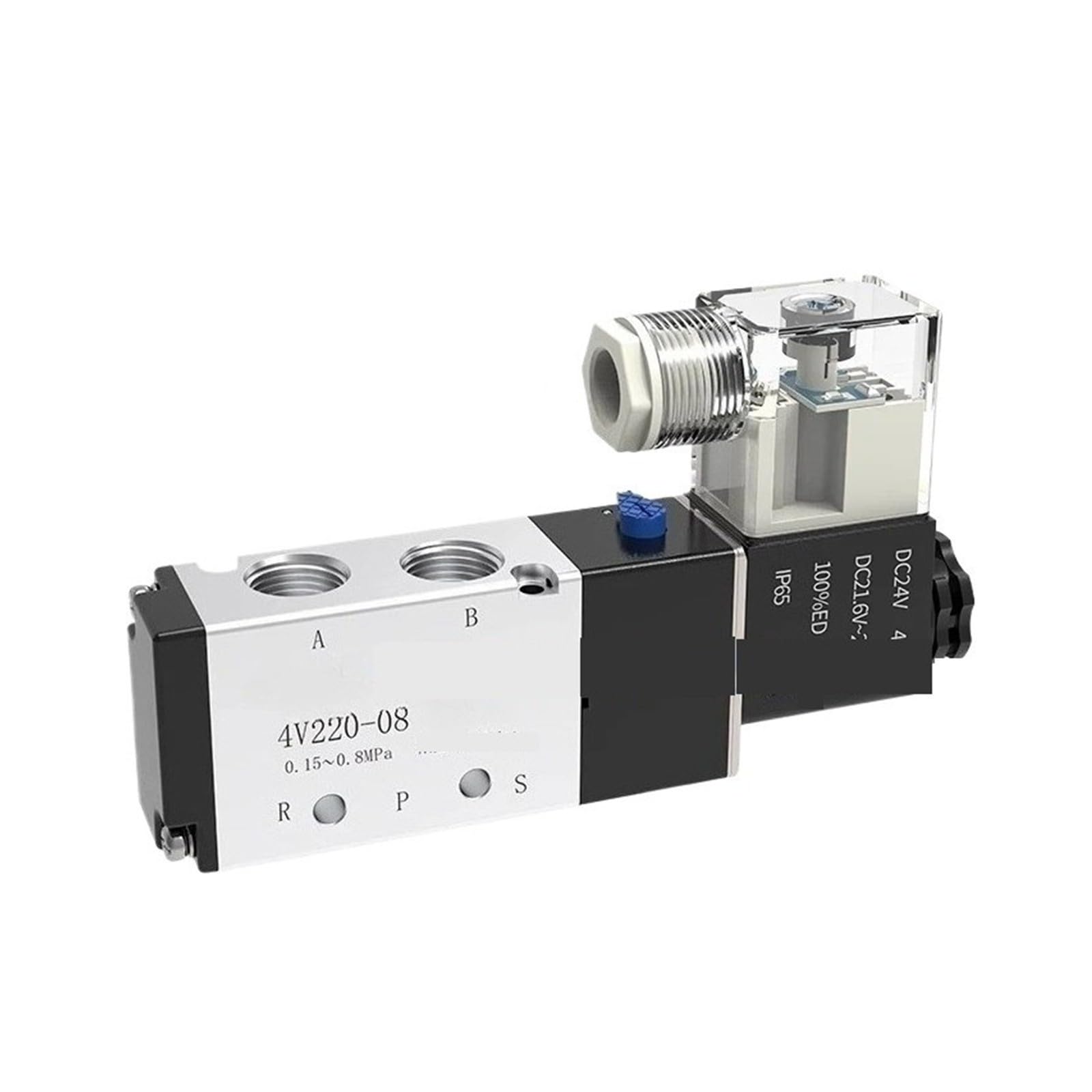 4V210-08 Válvula de inversión solenoide 24 V, cinco vías y dos posiciones