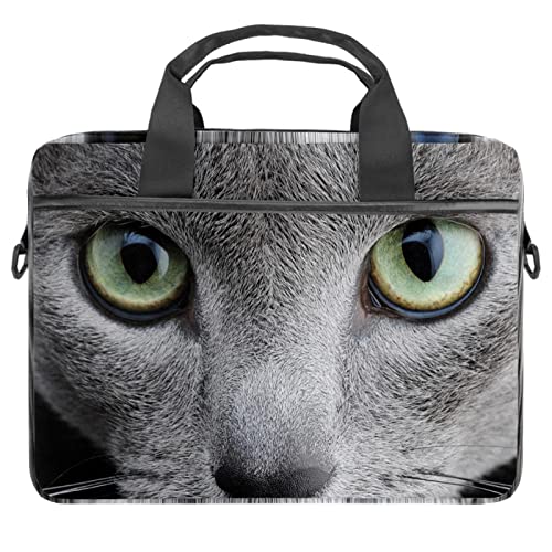 Protector maletín messenger para ordenador portátil 13 14 pulgadas gato azul ruso