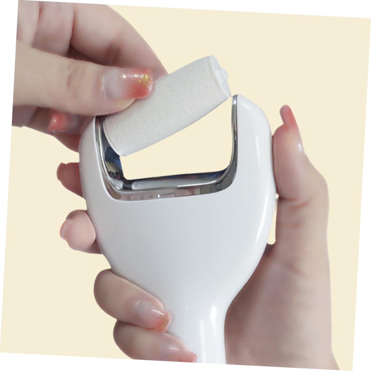 Pédicure Électrique pour Pieds 2000mah Abs, Outil Pratique Blanc