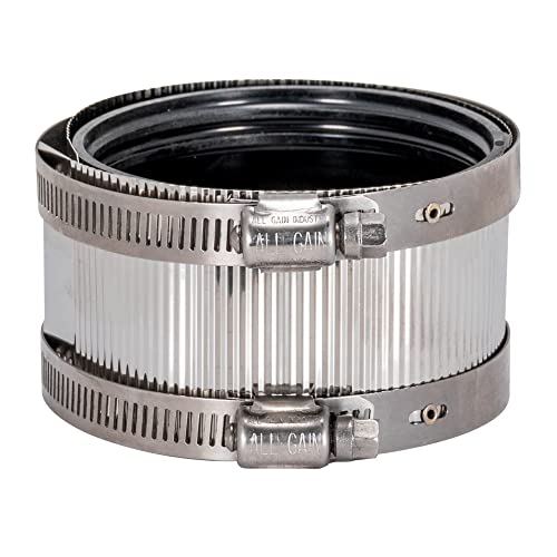 Image of Eastman 3 Inch No-Hub Coupling with Stainless Steel Clamps, 43405