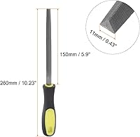Vista 2 de HARFINGTON Lima triangular de 6 pulgadas de alto carbono de corte de acero endurecido raspador de mano con mango de plástico para desbarbar y quitar