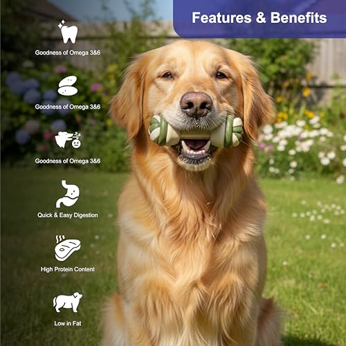 Image of Non-Rawhide Chews Two Tone Knotted Bone for Dogs (225g, Pack of 2), Safe & Digestible Treats