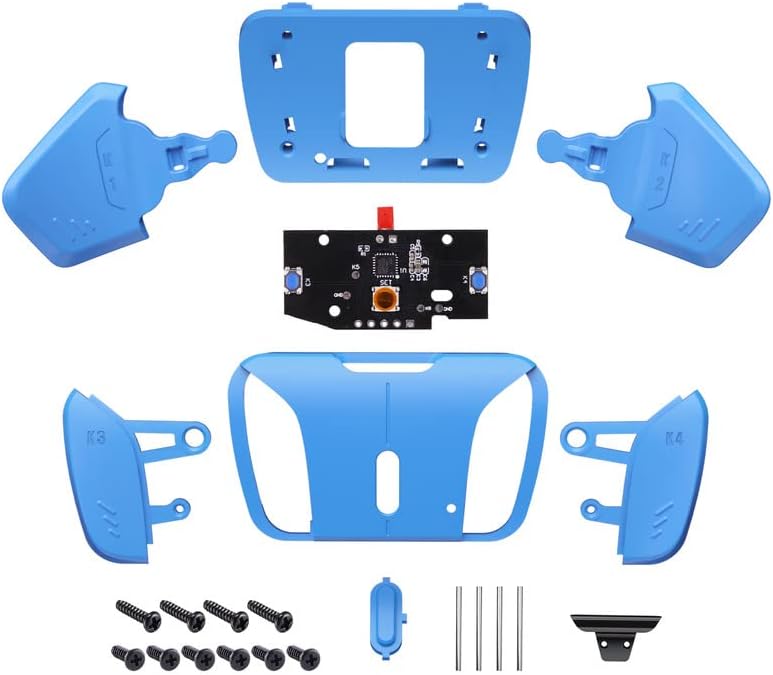 eXtremeRate Turn RISE to RISE4 Kit Redesigned Solid Black K1 K2 K3 K4 Back Buttons Housing & Remap PCB Board for PS5 Controller RISE & RISE4 Remap kit - Controller & Other Accessories NOT Included